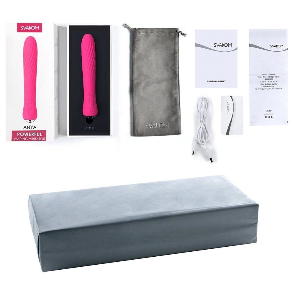 Svakom Anya Powerful Spiral Warming Vibrator Plum Red