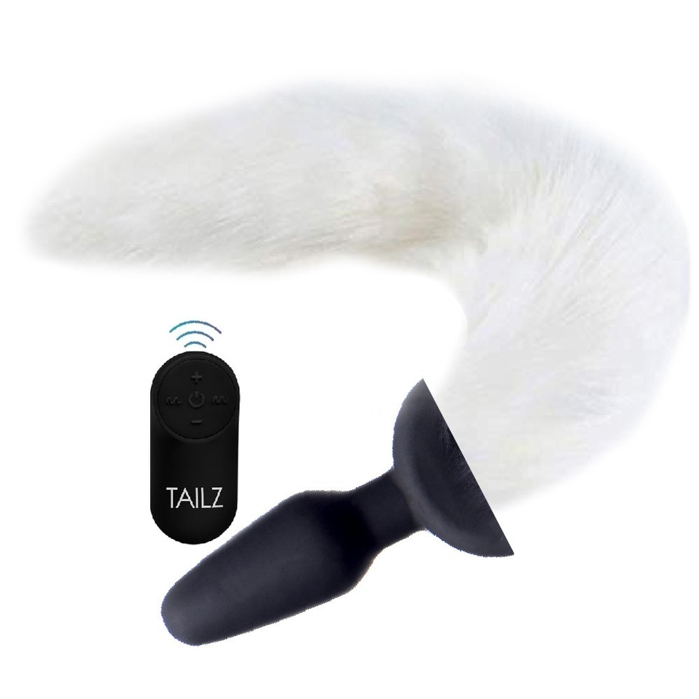 Xr White Fox Tail Vibrating Kuyruklu Anal Vibratör