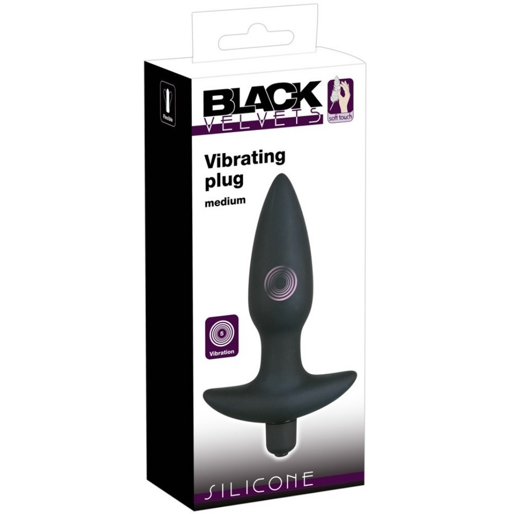 Black Velvets Vibrating Plug Medium Titreşimli Anal Plug