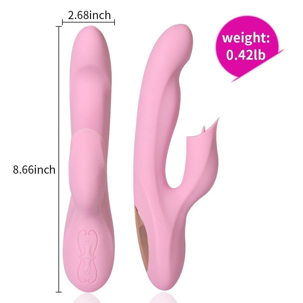Shequ Pearly Pink Dil Hareketli G-Noktası Stimülasyon Vibratör SQ-V10104
