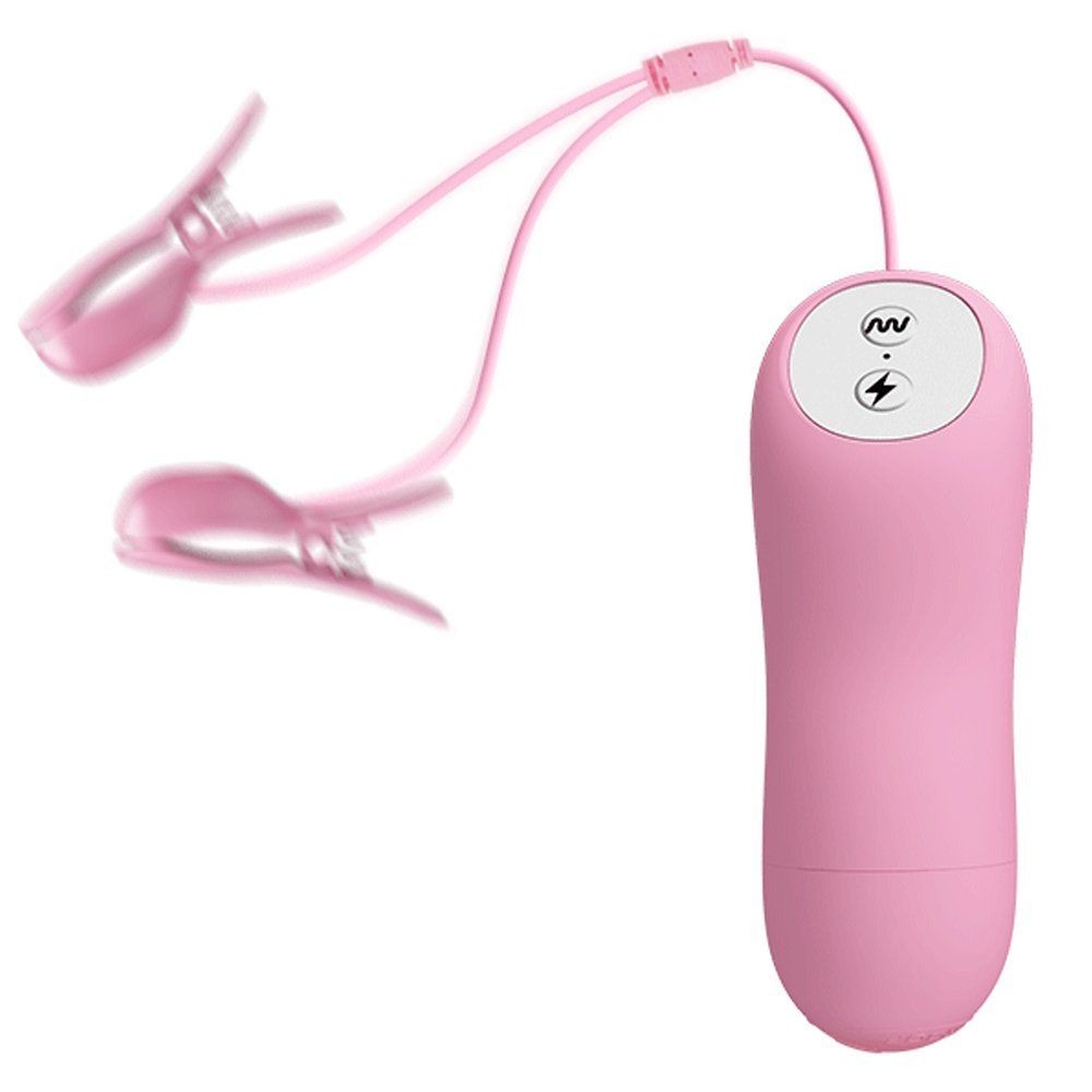Baile Titreşimli Elektro Şoklu Meme Ucu Vibratörü Pembe BI-014648