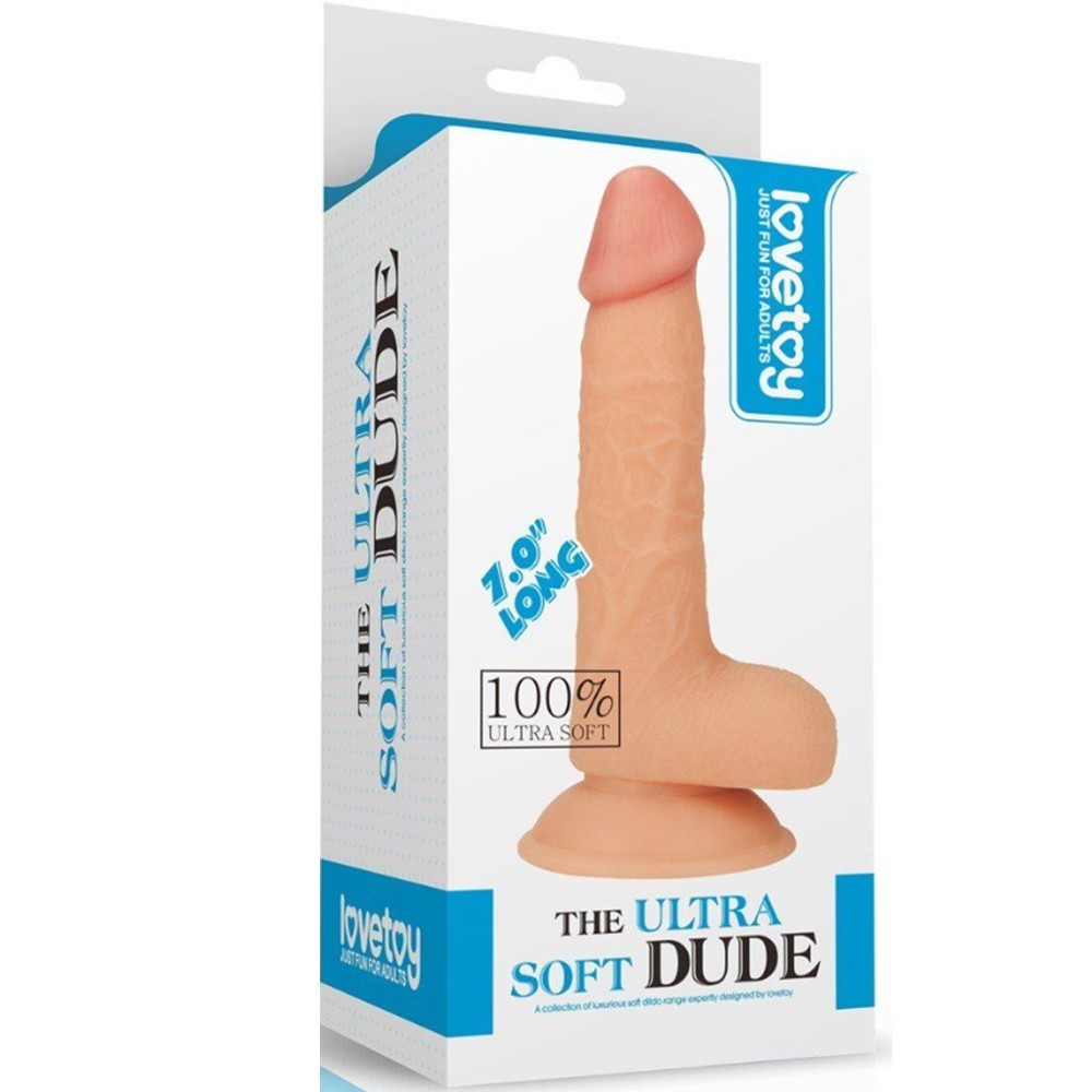 Lovetoy The Ultra Soft Dude Dildo Yumuşak Realistik Penis 18 cm LV1087