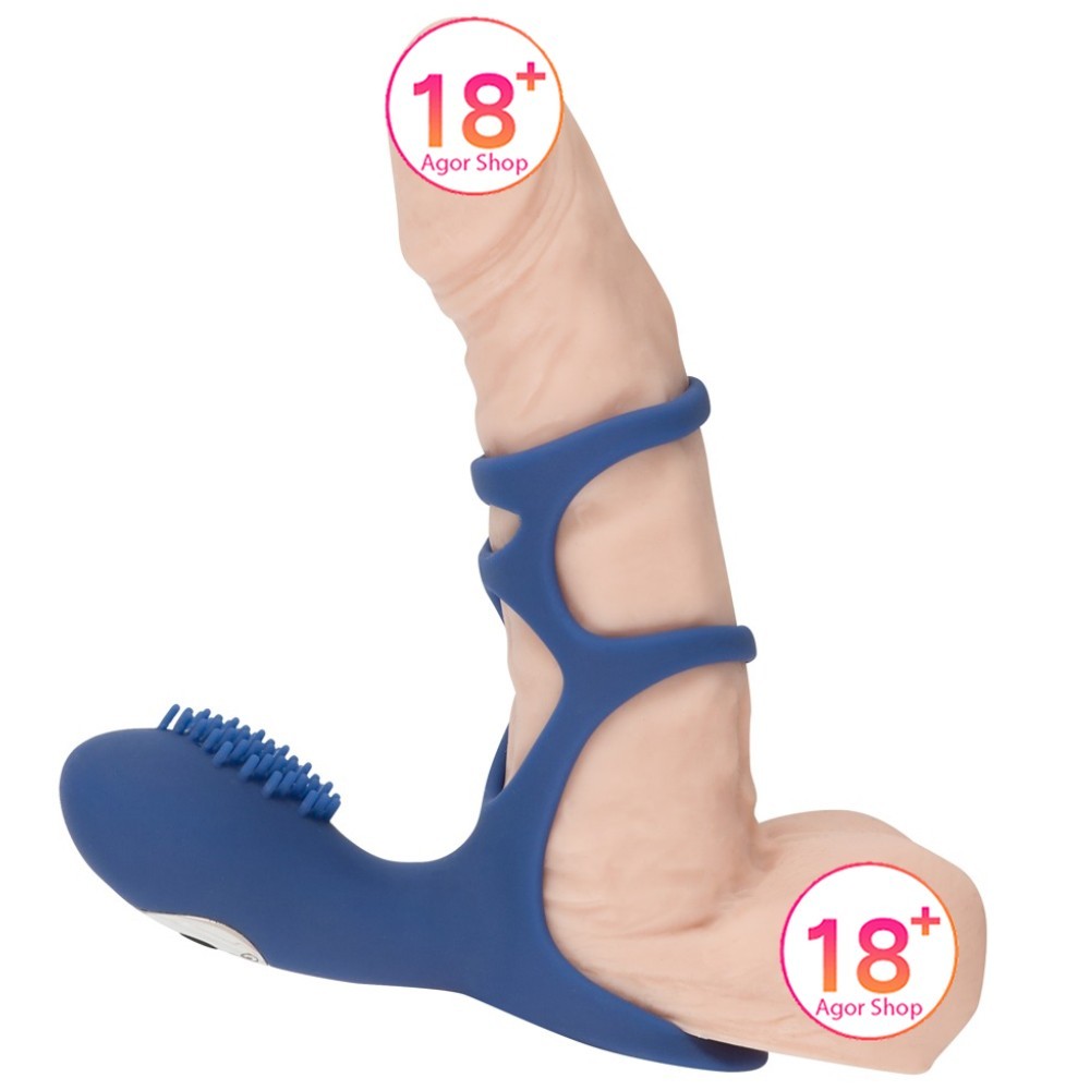 Sweet Smile Rechargeable Couples Sleeve Titreşimli Penis Kafesi