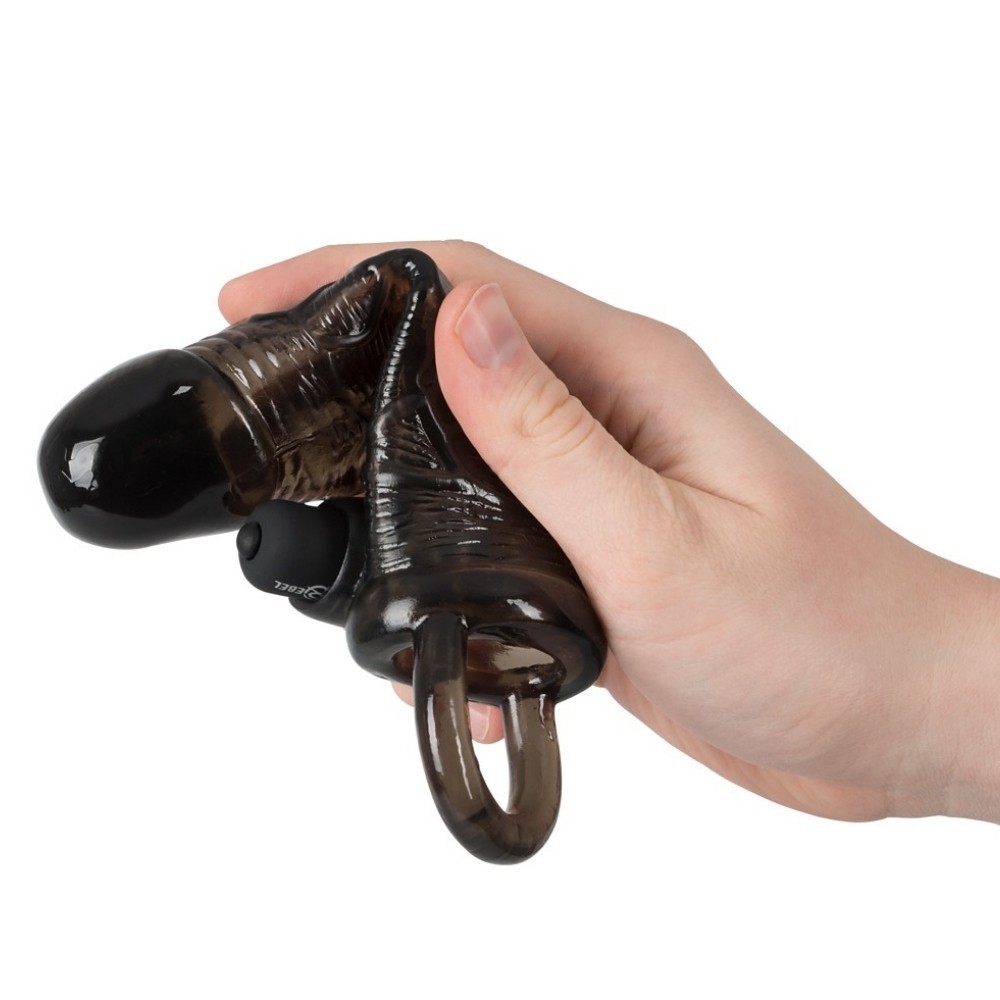 Rebel Men's Gear Extension Regular Fit Testis Geçirmeli Titreşimli Penis Kılıfı