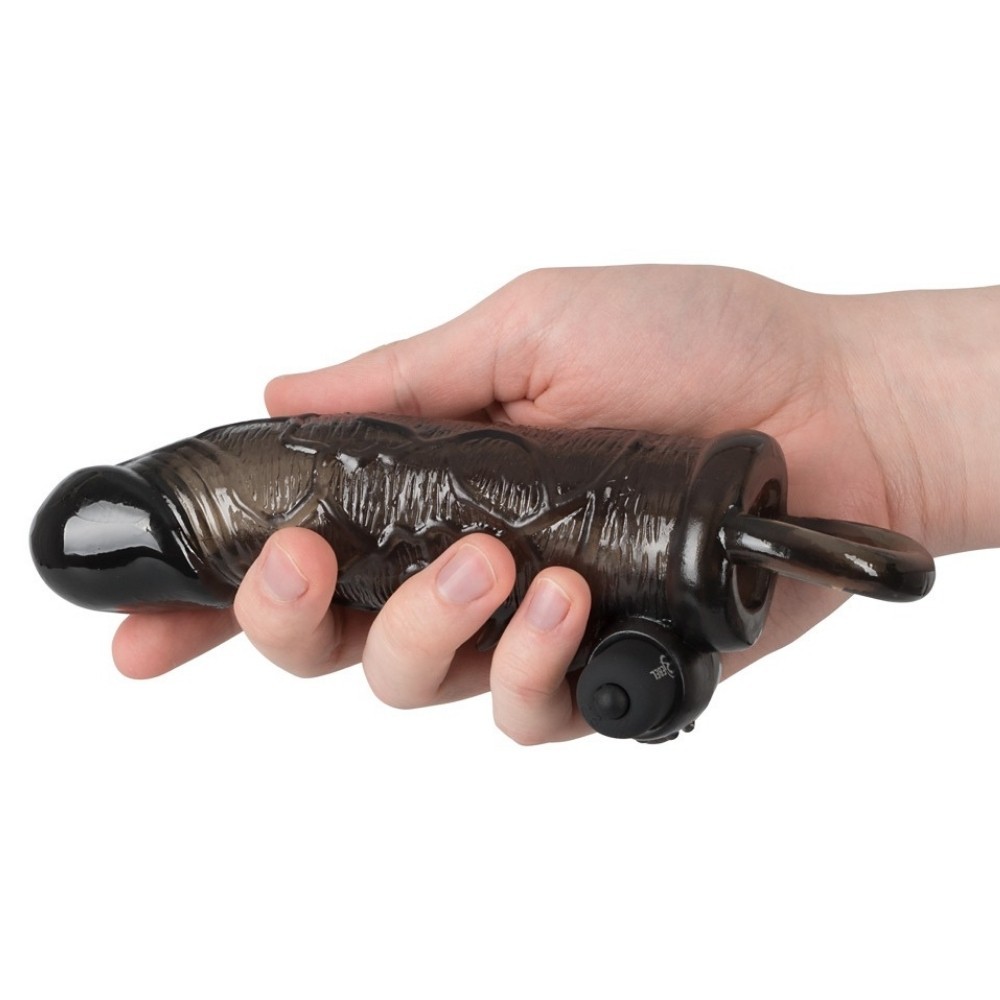 Rebel Men's Gear Extension Regular Fit Testis Geçirmeli Titreşimli Penis Kılıfı