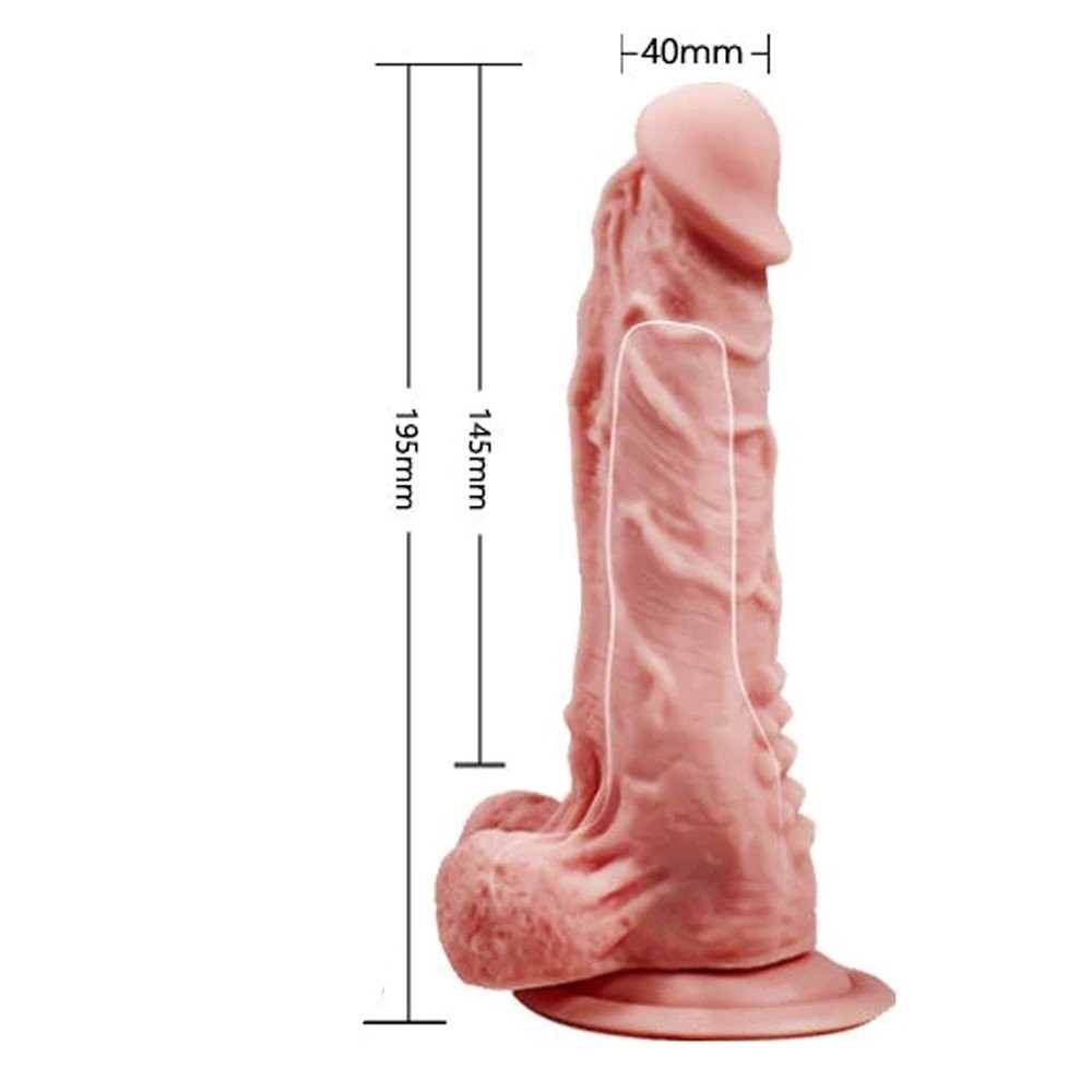 bAŞKa Mars Dildo 19.5 cm İçi Boş Belden Bağlamalı Realistik Penis