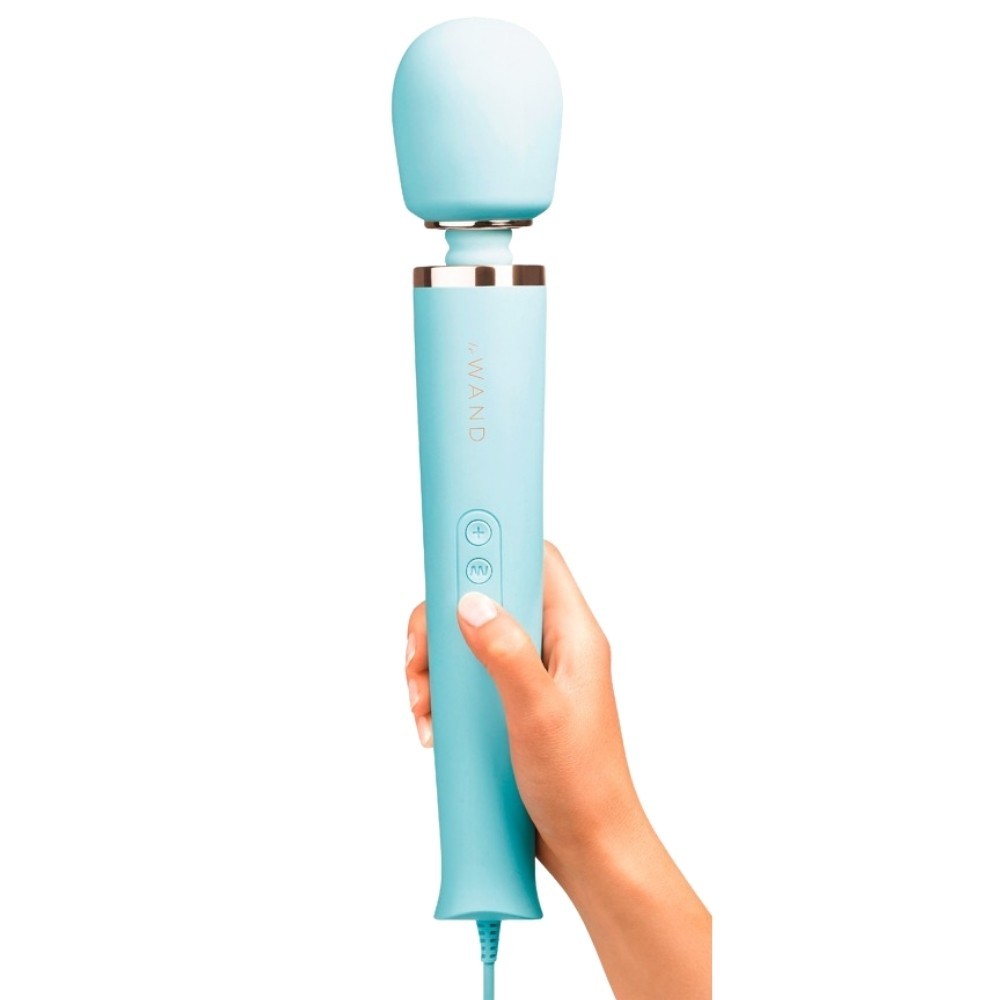 Le Wand Powerful Plug-In Vibrating Body Massager Blue