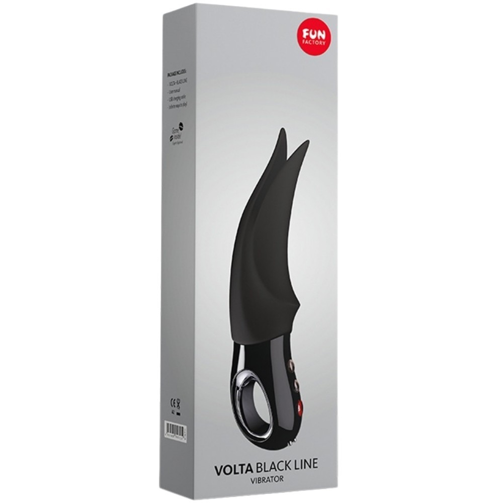 Fun Factory Volta Black Line Clitoris and Nipple Stimulator Vibrator