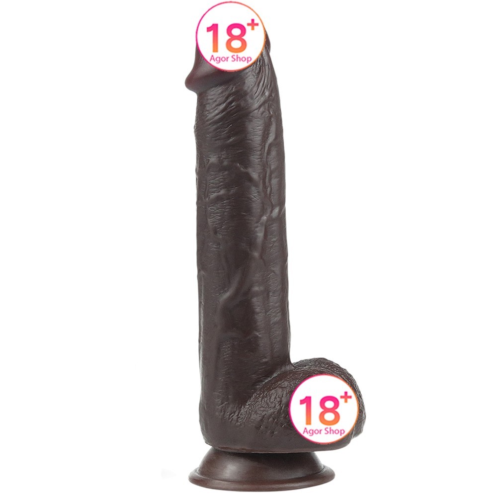 Lovetoy Sliding Skin Dual Layer Dong Black 23 Cm Realistik Penis LV317014