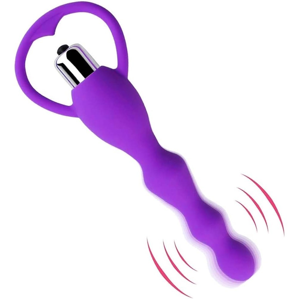 bAŞKa Anal Fantasy Beaded Tek Mod Boncuk Anal Vibratör-Purple