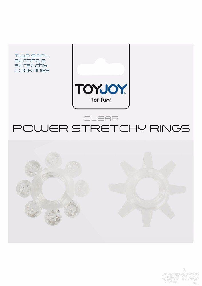 ToyJoy For Fun Power Stretchy Rings White 2 Pcs. Penis Halkası Seti