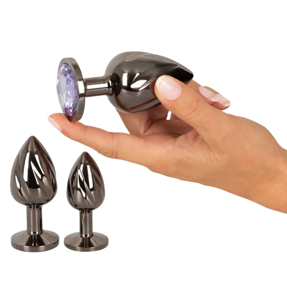 Anos Finest Butt Wear Metal Butt Plug 3pcs Set