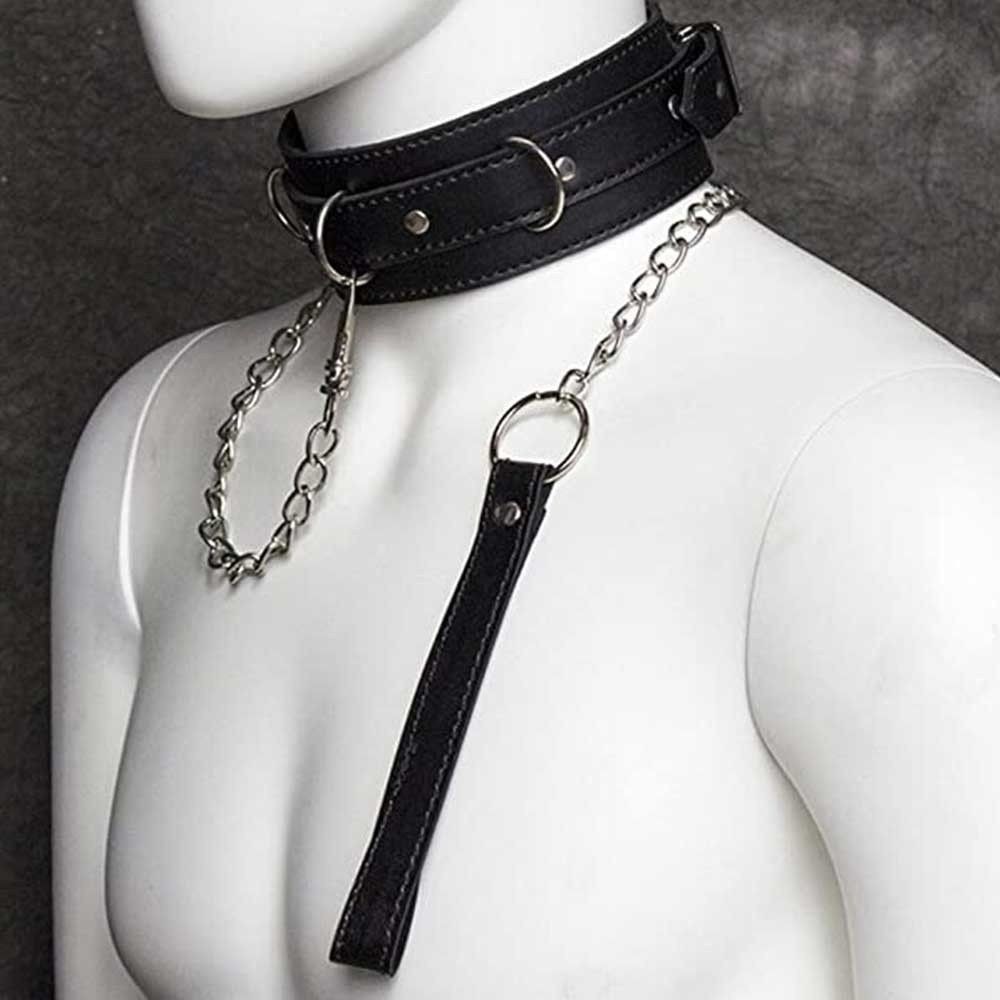 bAŞKa Fetish Fantasy Series Neck Collar Hakiki Deri Fetiş Tasma-Siyah