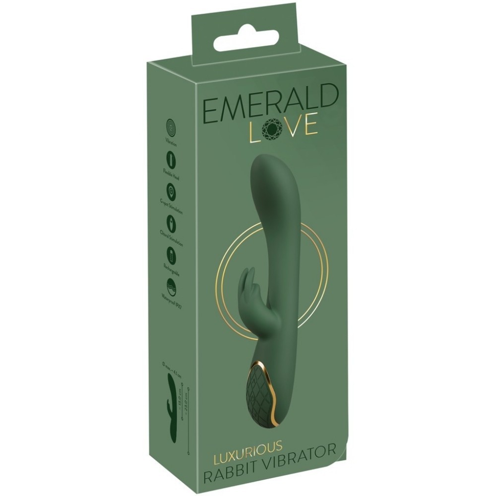 Emerald Love Luxurious G-spot and Clitoris Stimulator Rabbit Vibrator