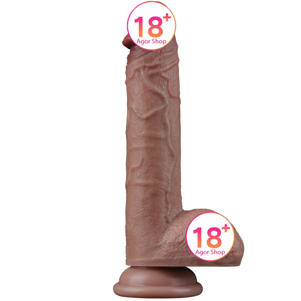 Lovetoy 9'' Dual Layered Silicone Cock Et Doku Dildo LV411047