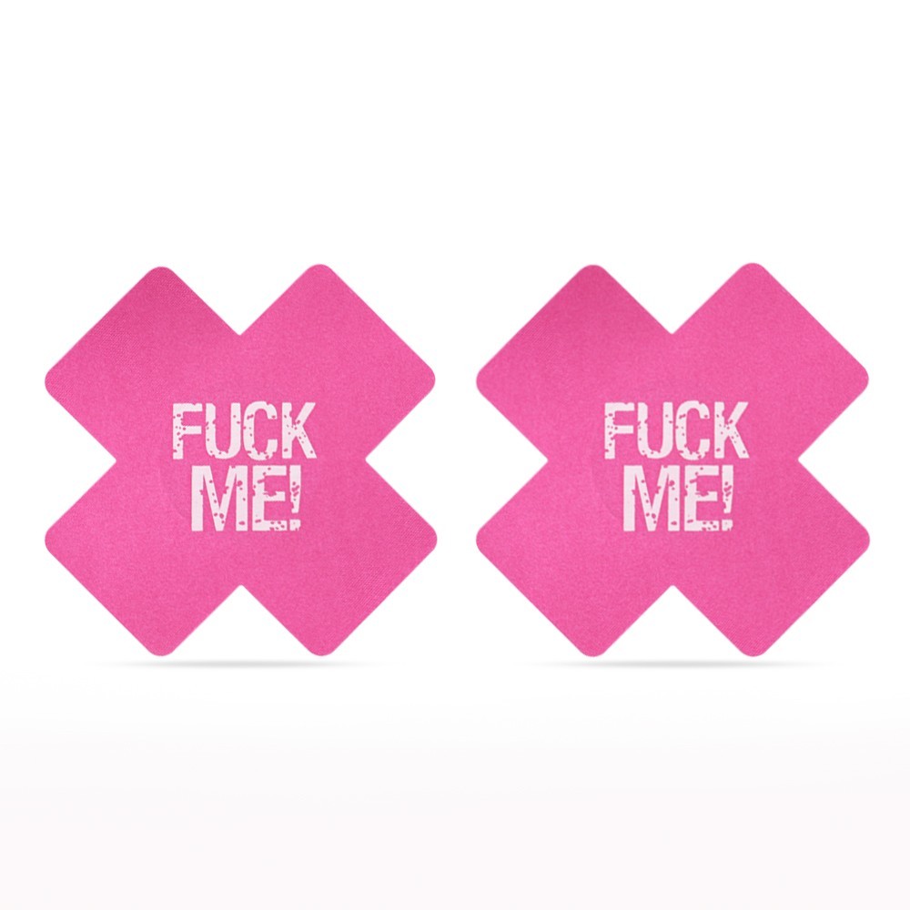 Lovetoy FUCK ME Cross Pattern Nipple Pasties (2 Pack) Göğüs Ucu Bandı