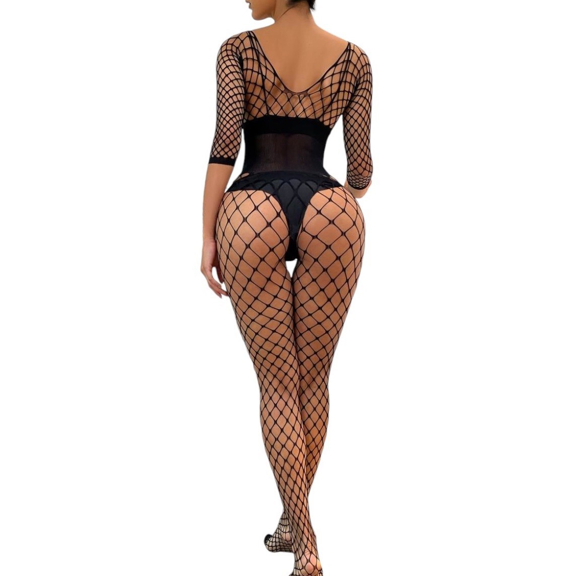 bAŞKa Vivaldy Omur Dirsek Dekolte Seksi Vücut Çorabı-Siyah