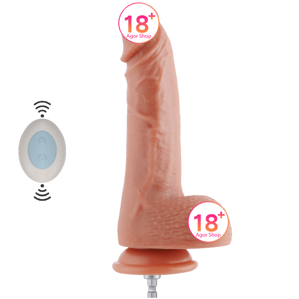 Hismith Premium Sex Machine 8 İnc Natural Doku Titreşimli Realistik Penis