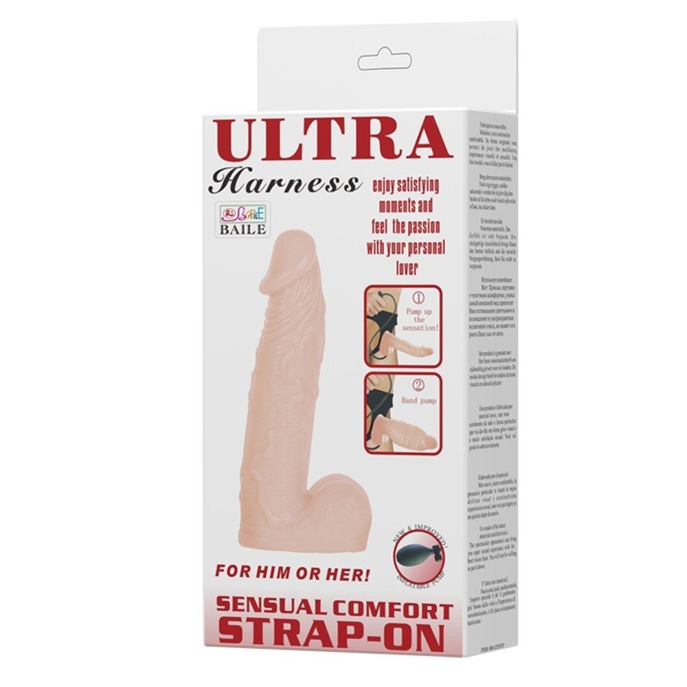 Baile Ultra Harness Şişirilebilir Kemerli Realistik Penis BW-022037