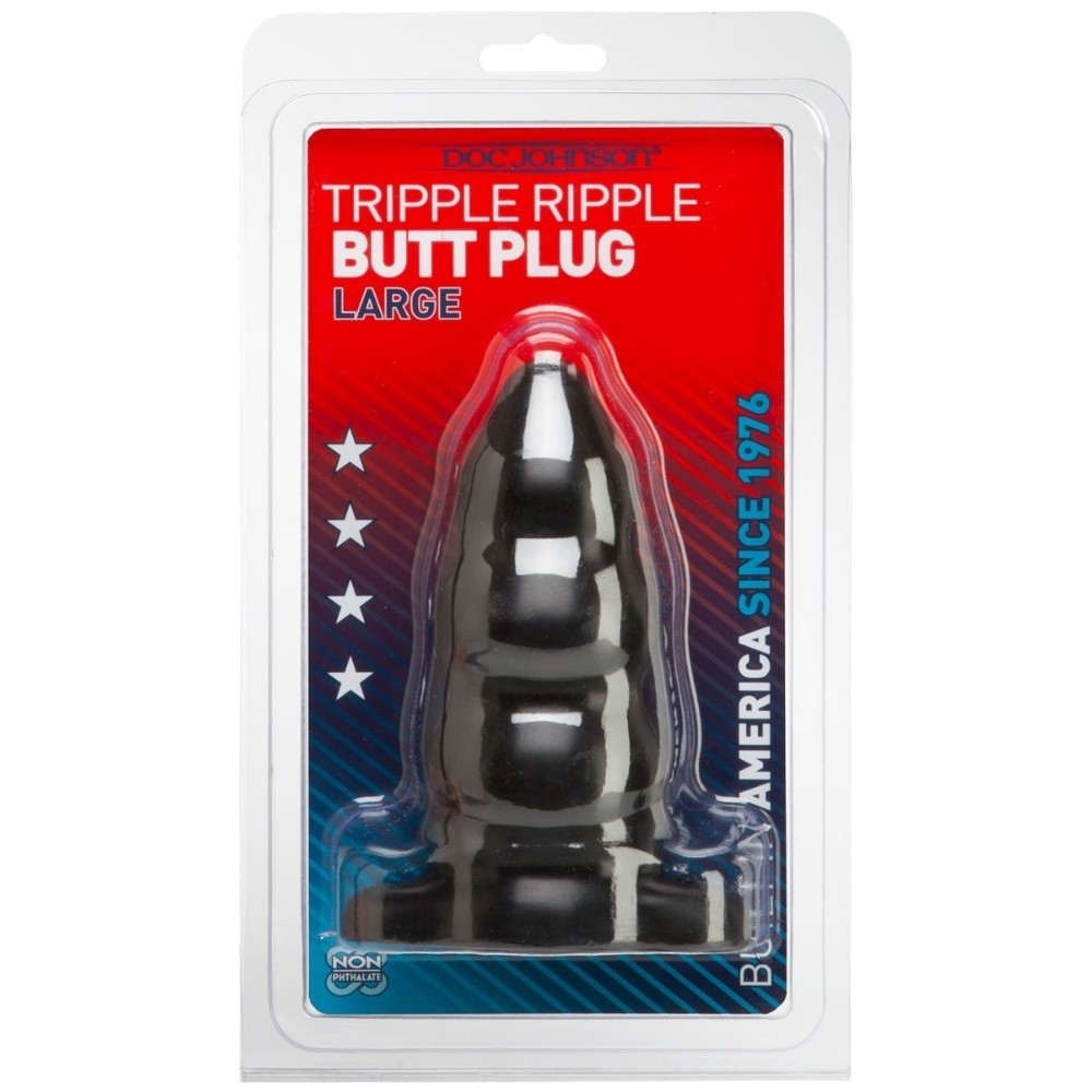 Doc Johnson The Classic Triple Ripple Butt Plug Large Dev Anal Plug