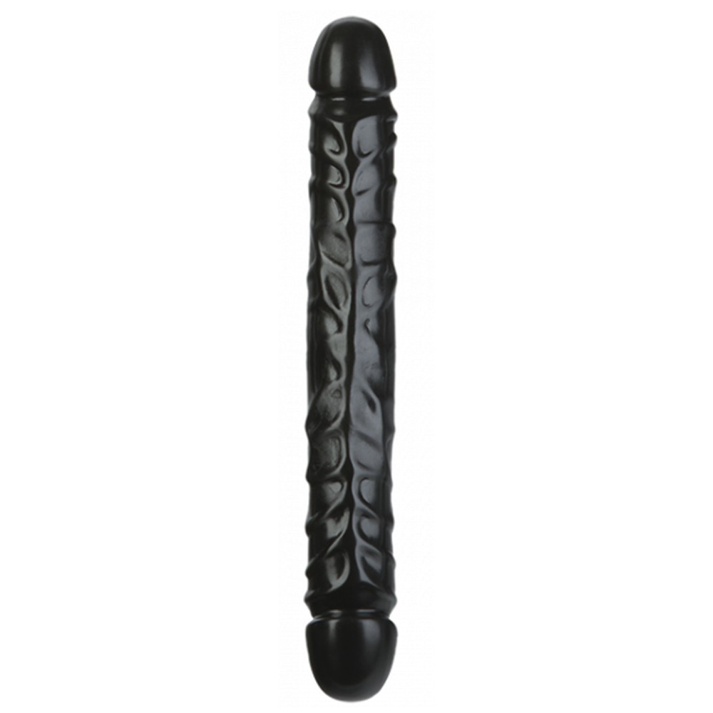 Doc Johnson Classic Jr. Double-Ended Black Dildo Çift Taraflı 30 cm Penis