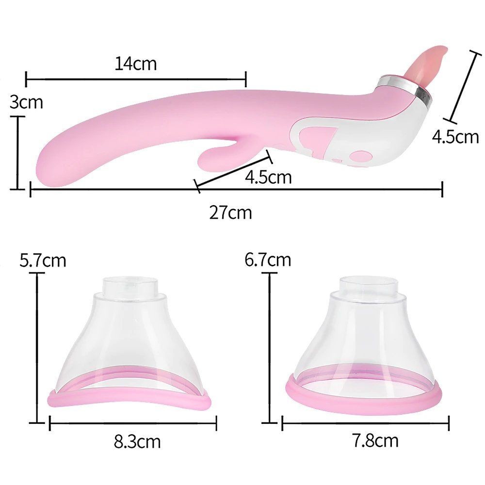 bAŞKa Sucker Licker G-Spot Çift Yönlü Isıtmalı Yalama Vibratör