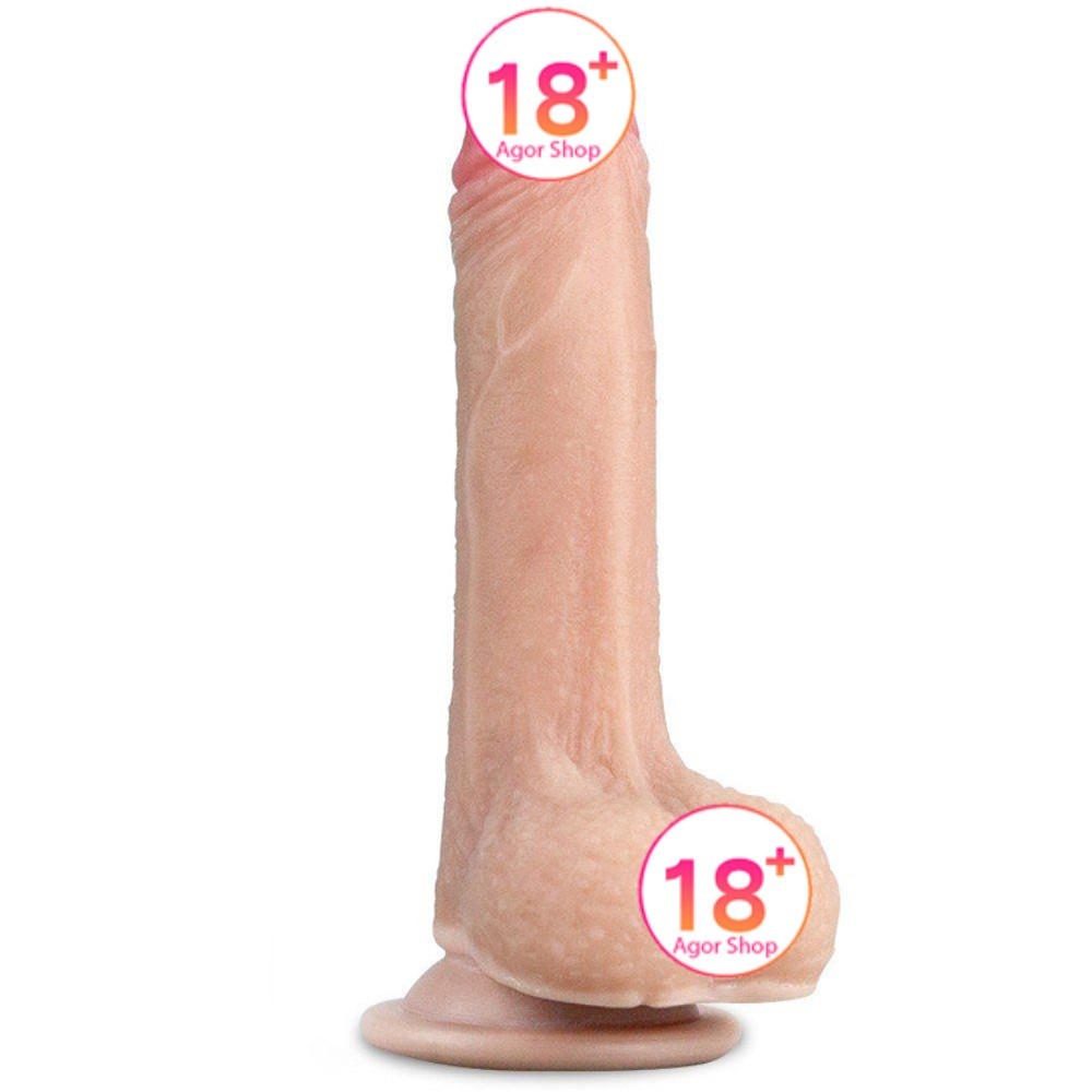 Lovetoy Sliding-Skin Dual Layered Dildo Deri Penetrasyon 18 cm Realistik Penis LV317001