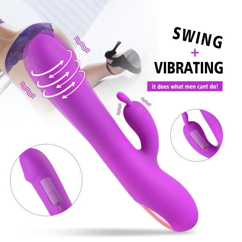 Shequ Matt Oynar Başlı G-Bölgesi ve Klitoris Uyarıcı Şarjlı Rabbit Vibratör SQ-V10091