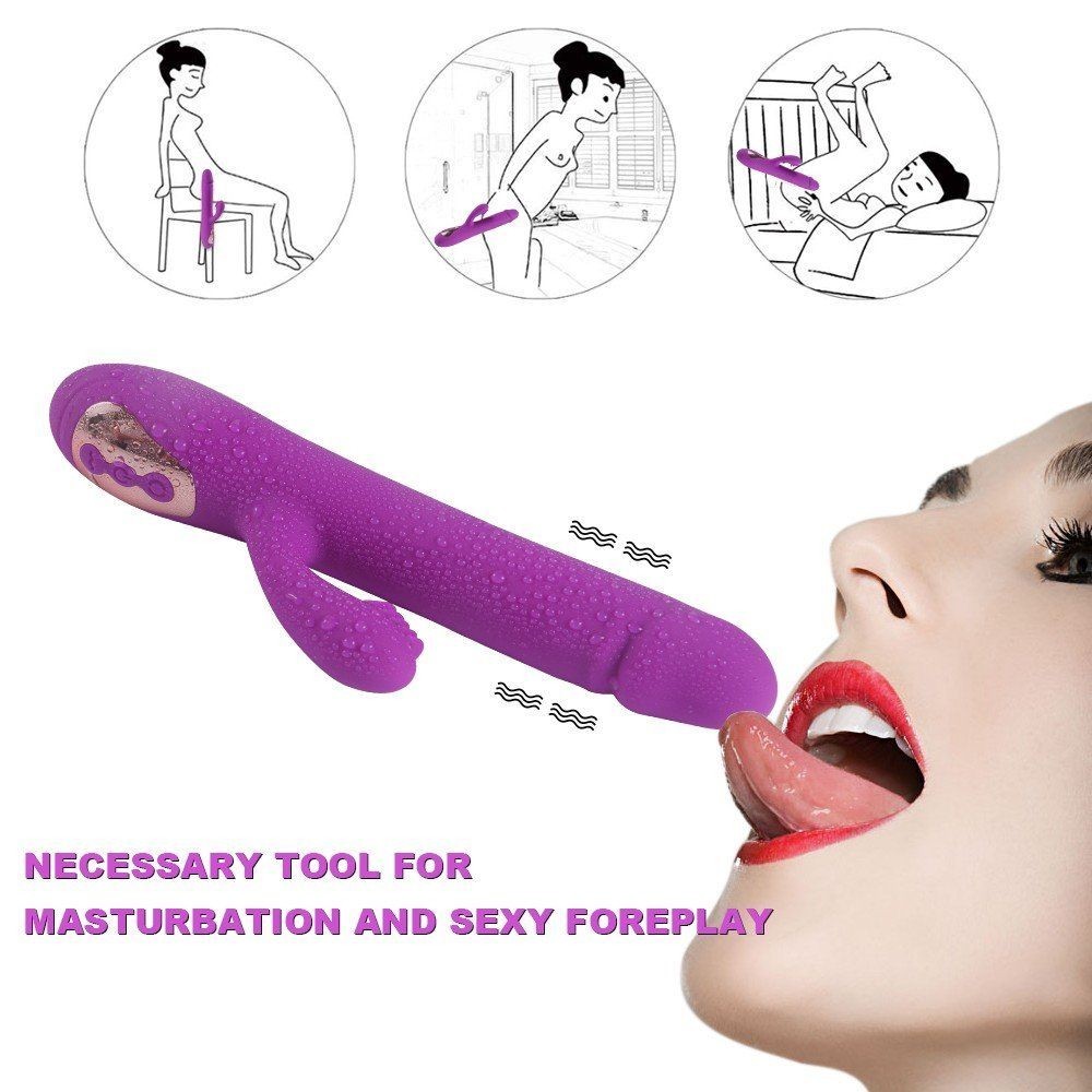 Shequ Leif Thrusting İleri Geri Şarjlı Rabbit Vibratör SQ-V10092