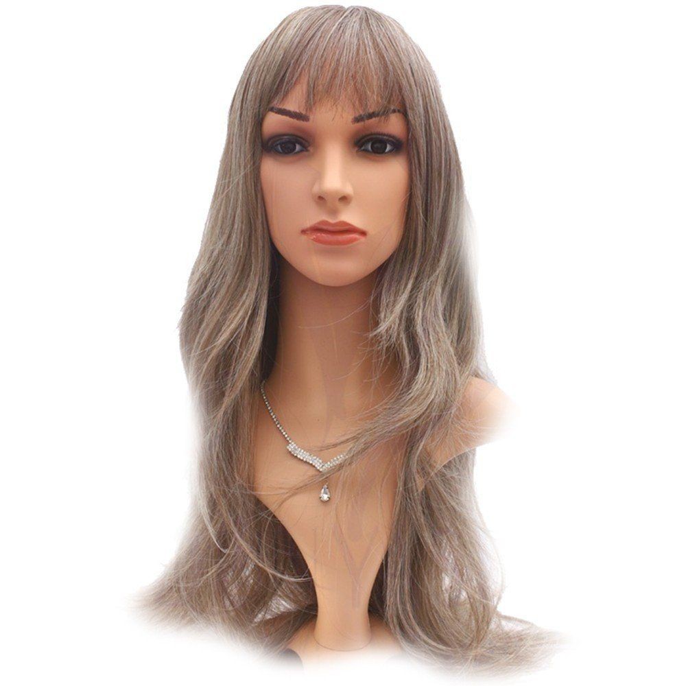 bAŞKa Toupee Hair Kanekalon Fiber Sentetik Röfle Peruk Uzun İpek Saç