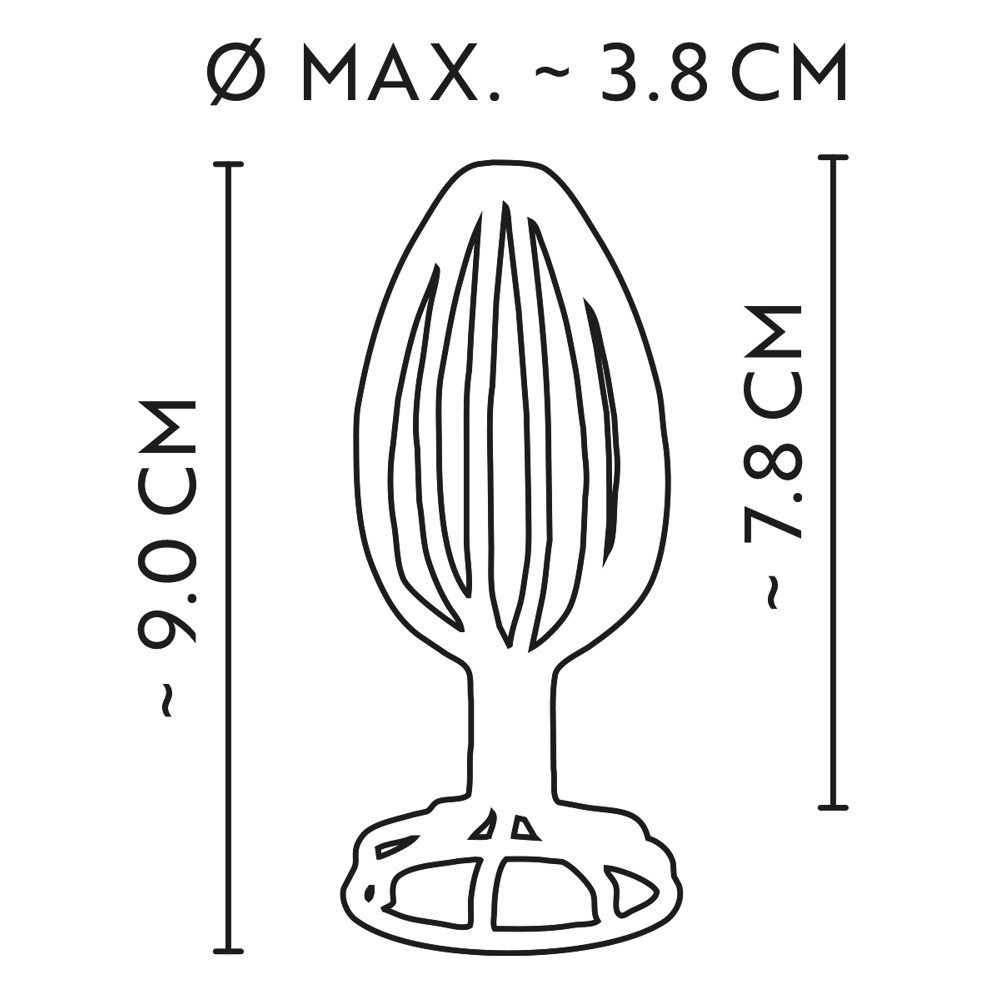 Anos Finest Butt Wear Metal Cage Butt Plug 3.8 cm