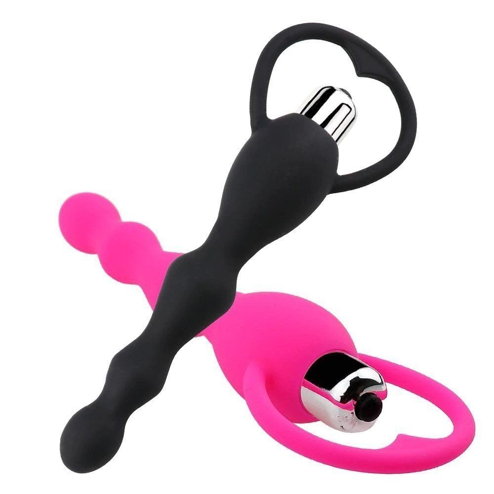 bAŞKa Anal Fantasy Beaded 10 Mod Boncuk Anal Vibratör-Pink