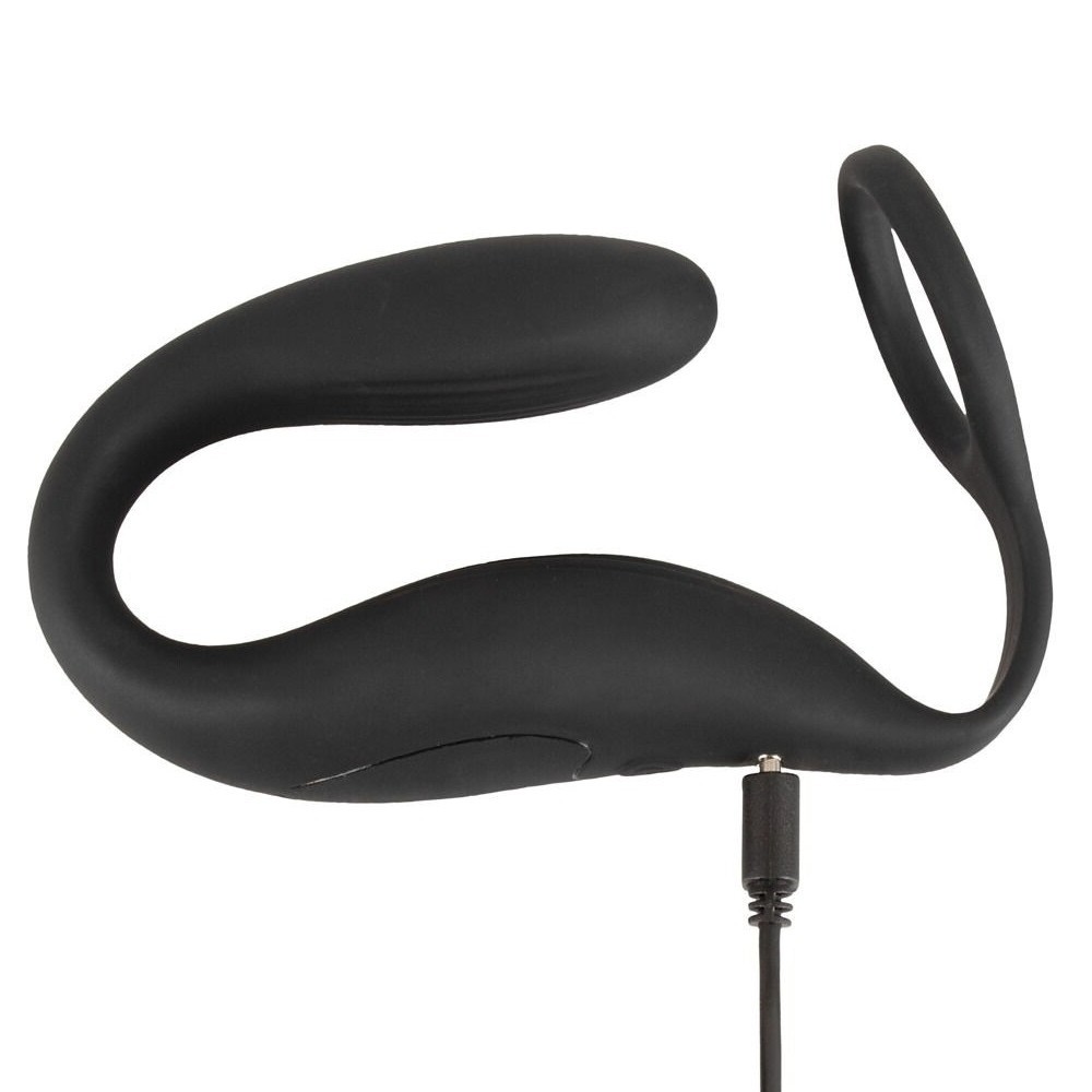 Black Velvets Cock Ring With Remote Control Butt Plug Penis Halkası ve Anal Plug