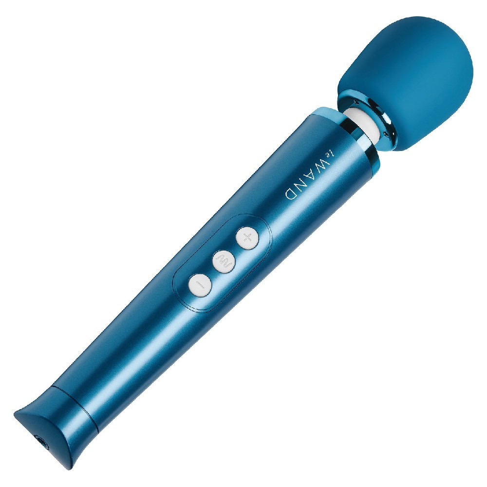 Le Wand Petite Rechargeable Vibrating Body Massager Masaj Wand Vibratör-Blue