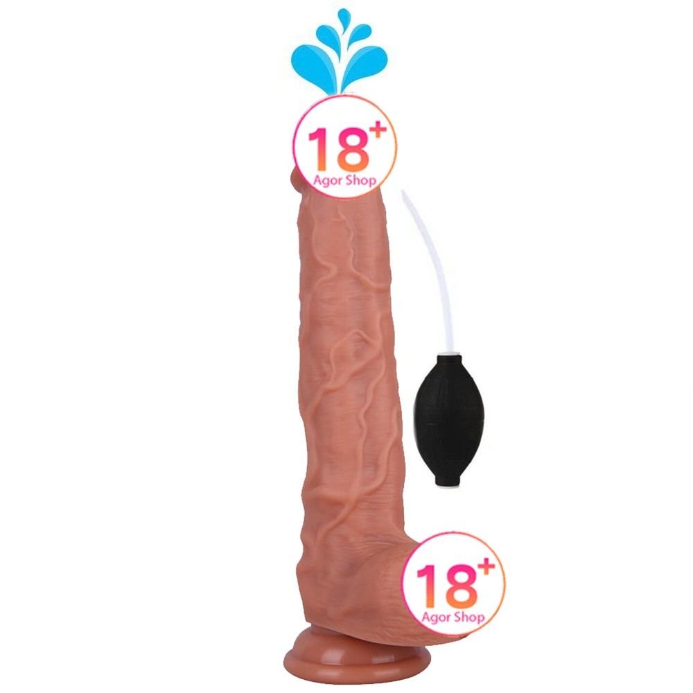 Xise Dildo Series Shoufei Squirting With Balls Boşalabilir Penis XS-WBC10050-İNF