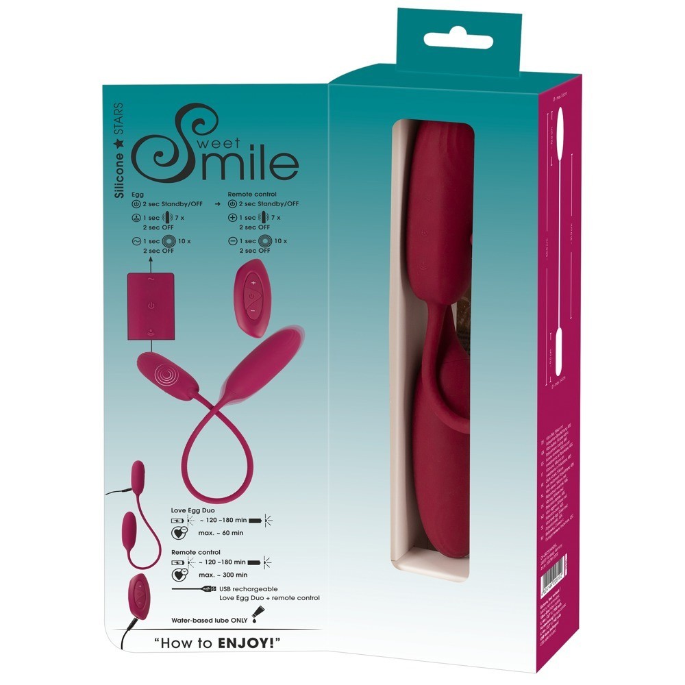 Sweet Smile RC Shaking & Vibrating Love Egg Duo Hareketli Mini Vibratör