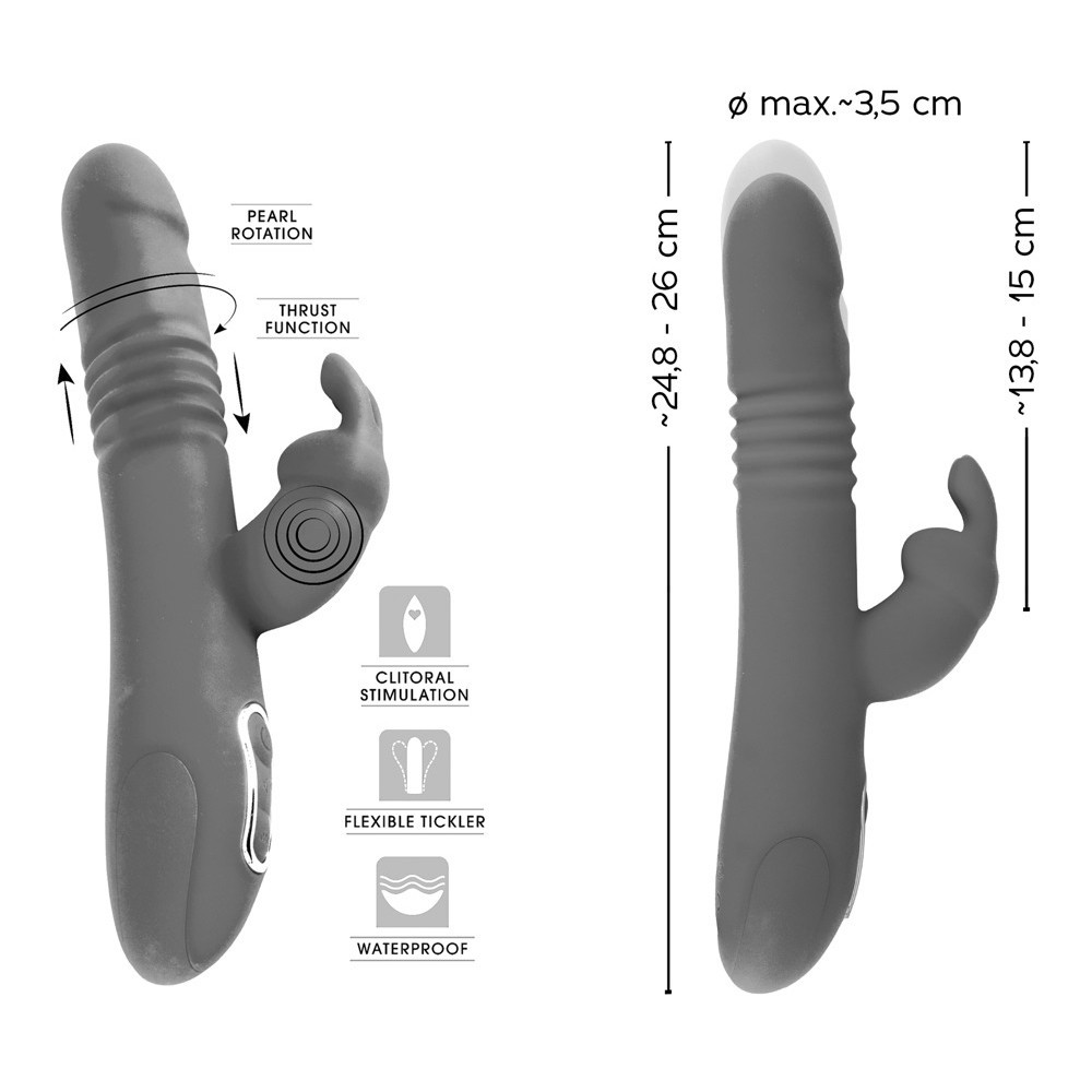 Sweet Smile Thrusting Pearl İleri Geri Rabbit Vibrator