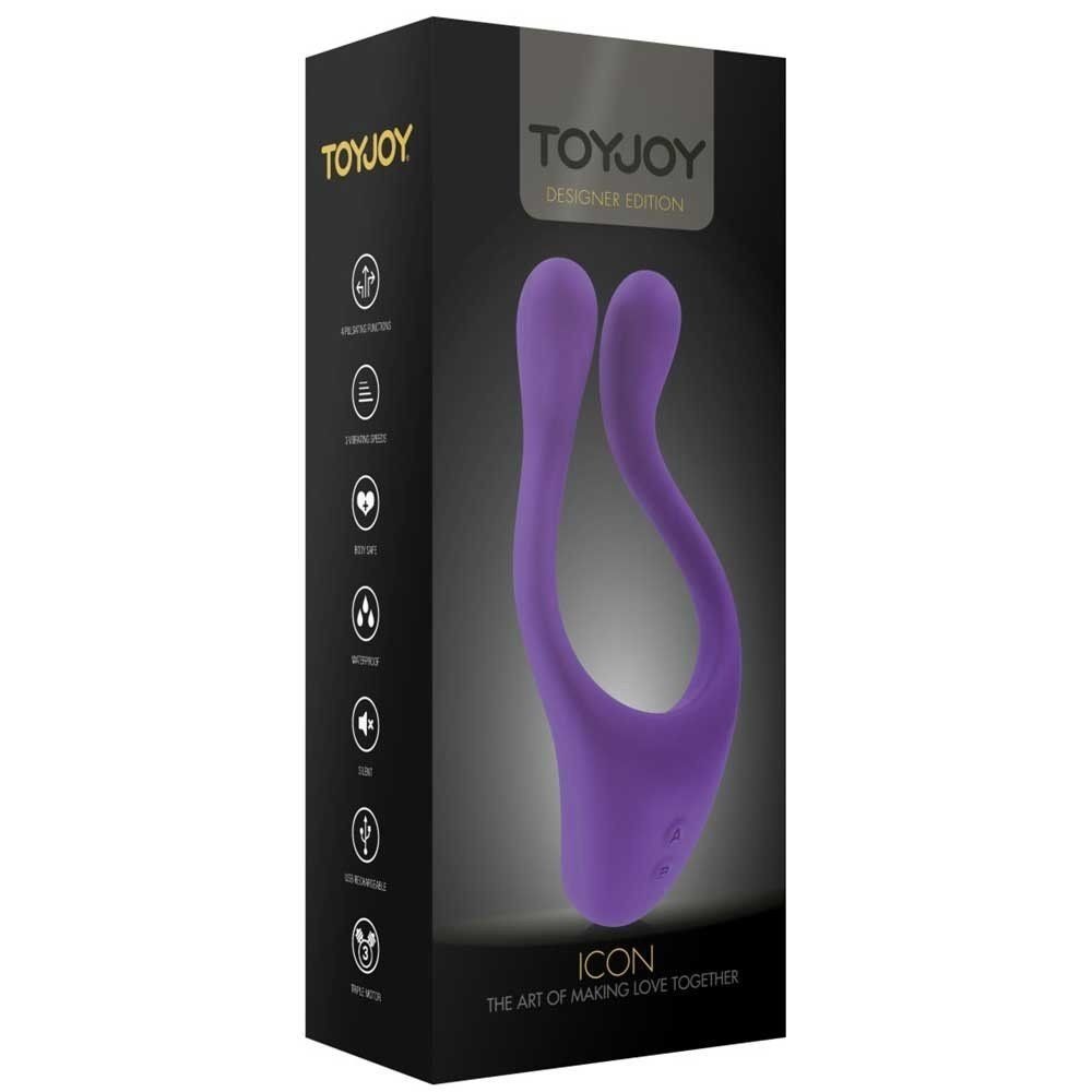 ToyJoy Icon Couples Massager Cock Ring Dual Stimulation Penis Halkası
