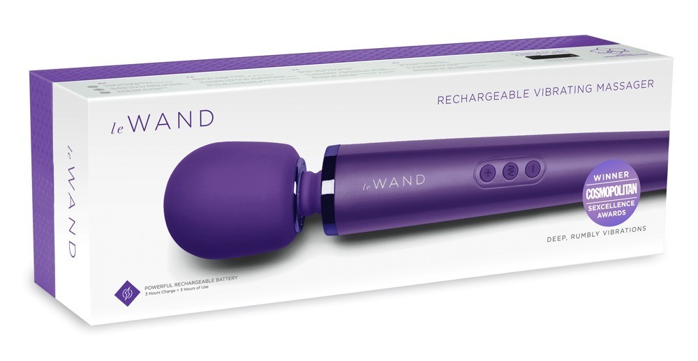 Le Wand Rechargeable Body Massager Masaj Wand Vibrator-Purple