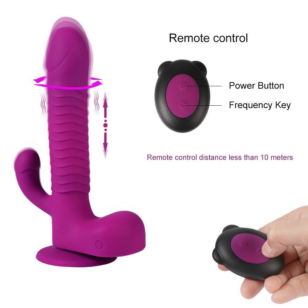 Shequ Augus İleri Geri Hareketli ve Dönebilen Sex Makinesi Vibratör SQ-V10072