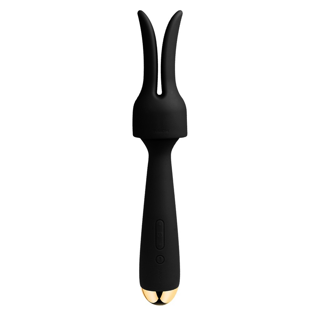 Svakom Emma Neo Interactive App Enabled Warming Wand Vibrator With Rabbit Ears