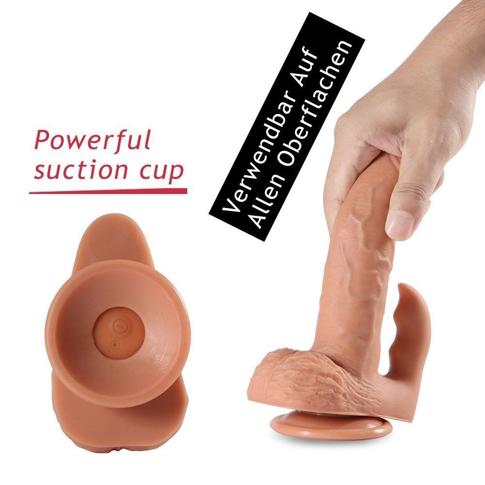 Shequ Dildo Series Austin Sallama Modlu Dual Titreşimli Realistik Penis 21.5 cm SQ-WBC10034-V