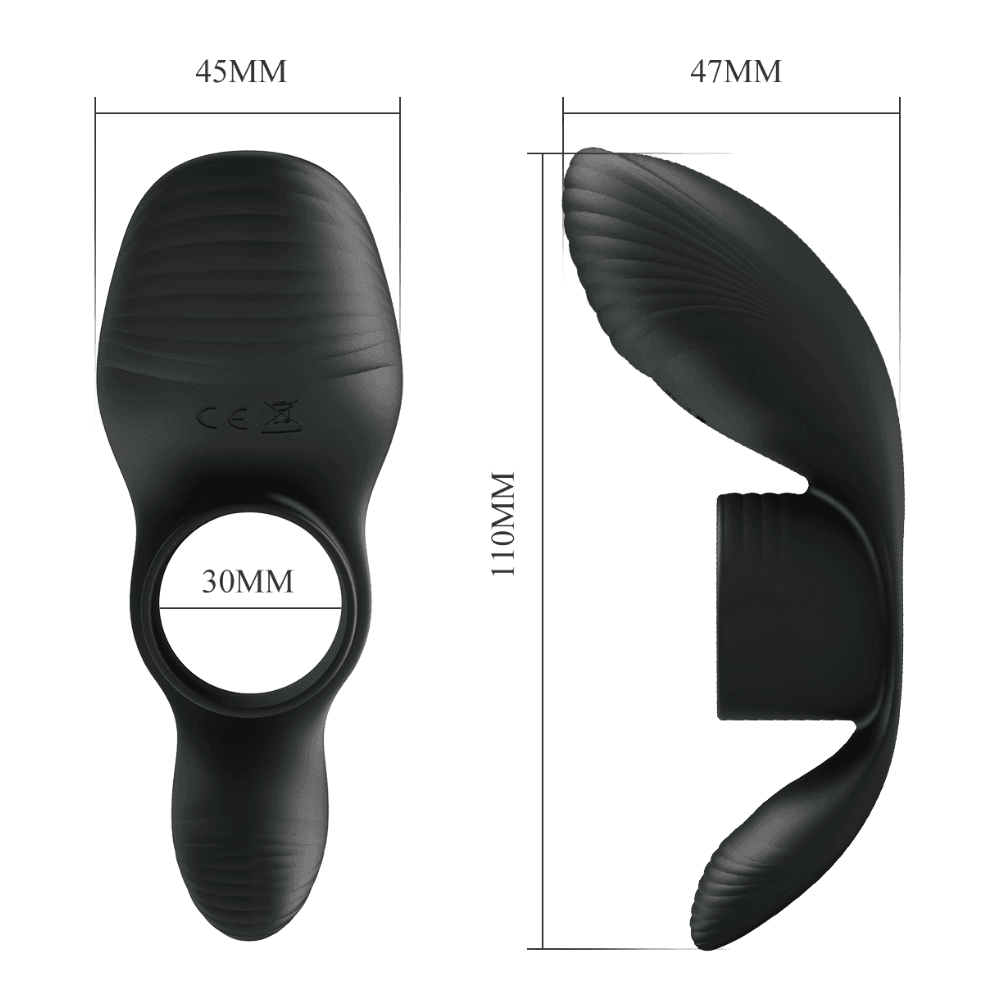 Pretty Love Vibration Penis Sleeve Stretchy Titreşimli Penis Halkası