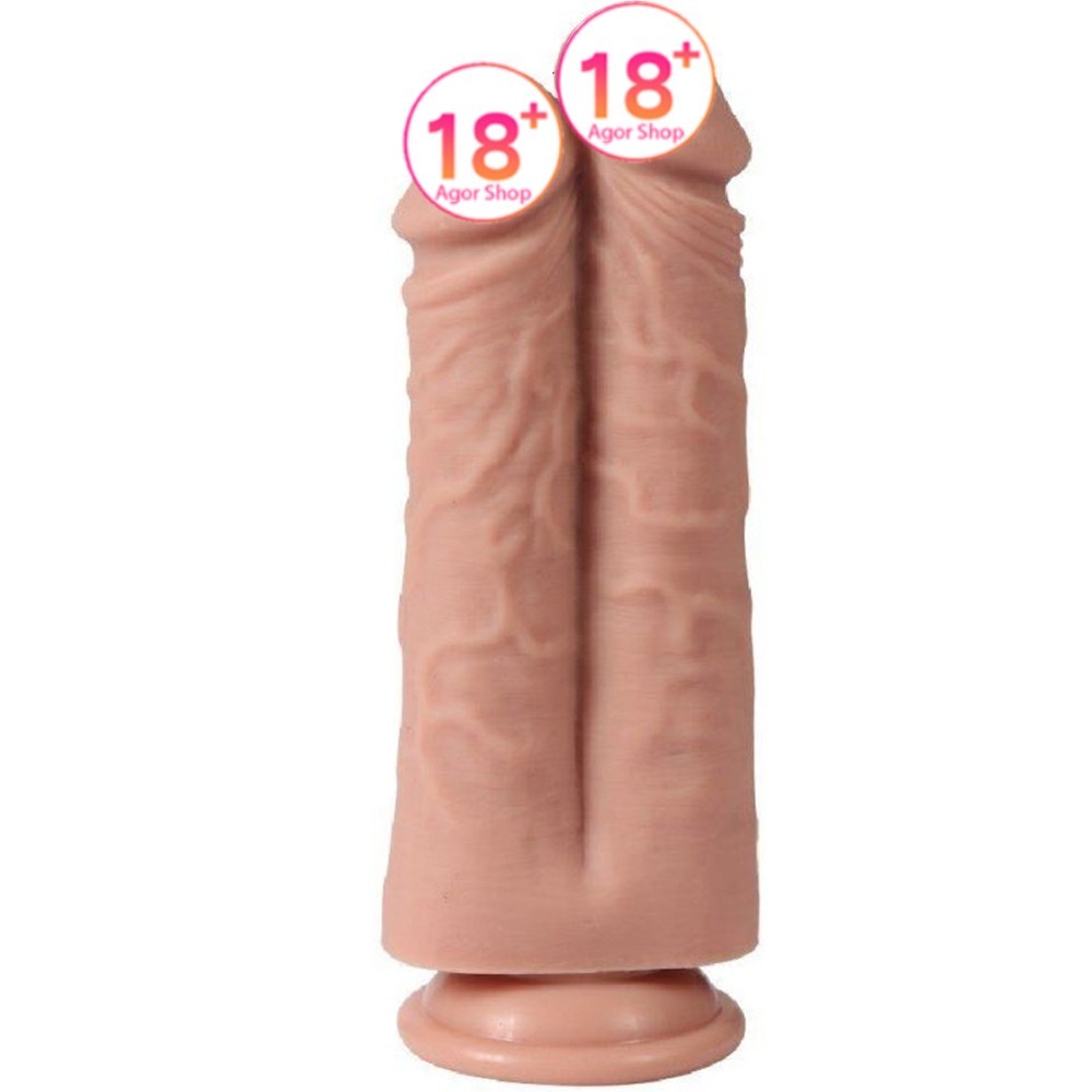 Dildo Series Anthony Double Yumuşak Doku Çiftli Realistik Dildo XS-WBD10082