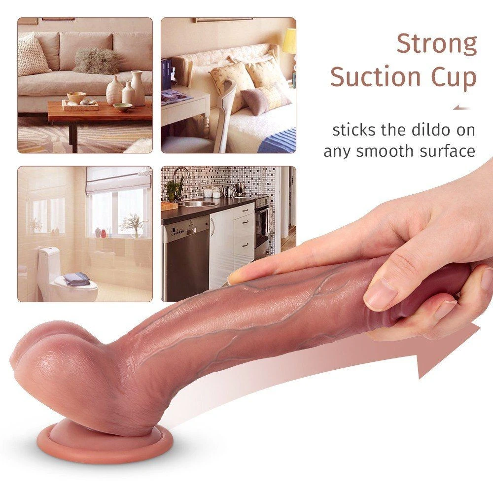 Shequ Dildo Series Bert 22 cm Natural Doku Realistik Penis SQ-WBD10168