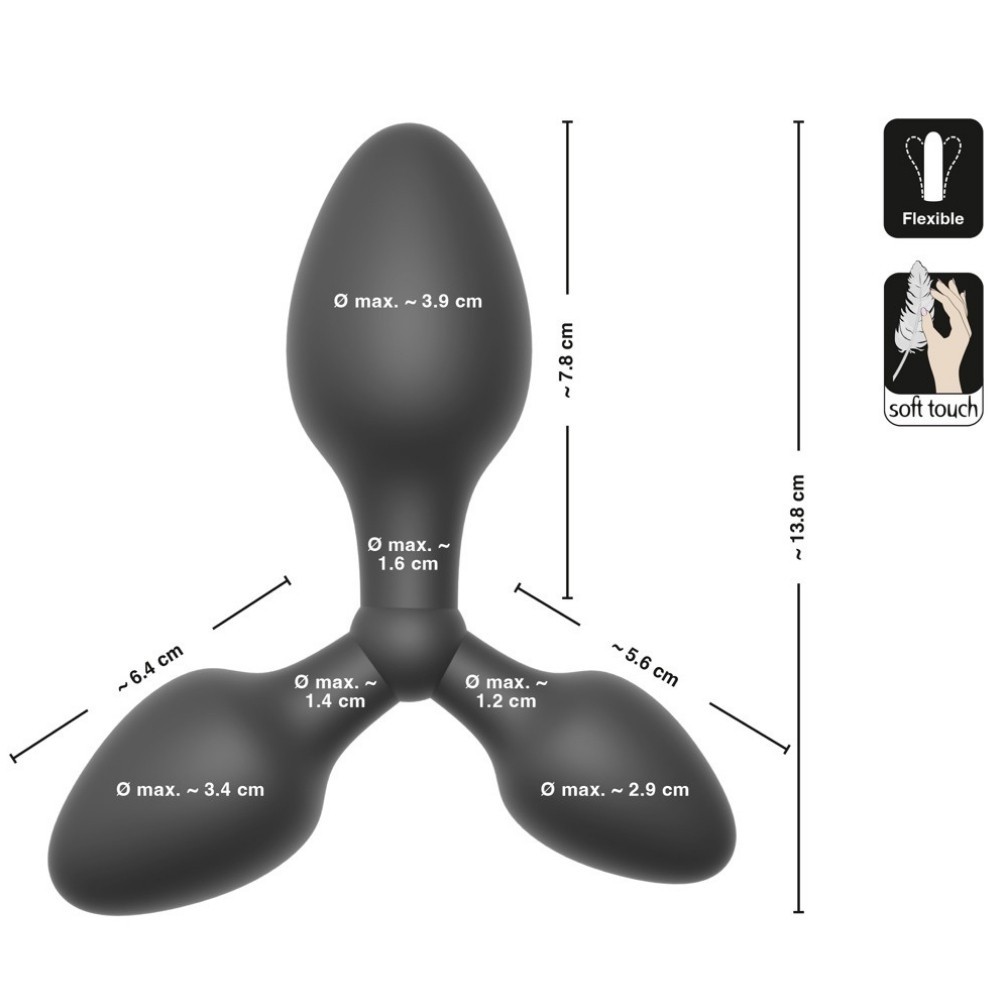 Black Velvets Training Triple Butt Plug 3 Pcs. Anal Plug