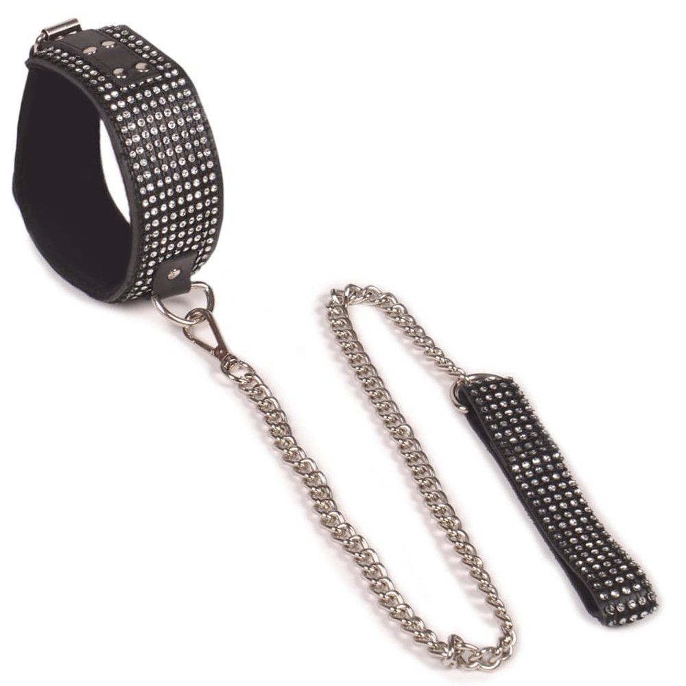 bAŞKa Fetish Fantasy Series Diamond Collar Taşlı Fetiş Tasma-Siyah