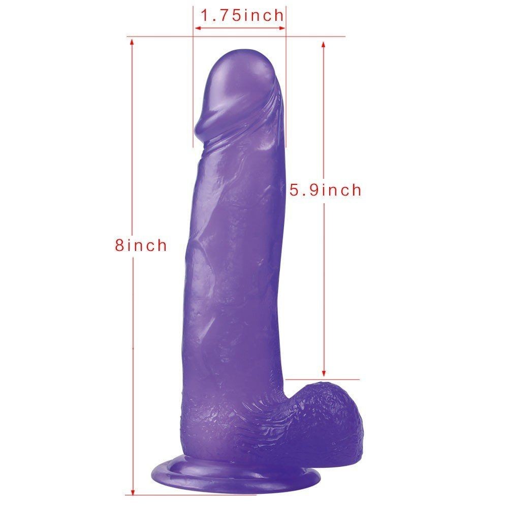Lovetoy Jelly Studs Purple Dildo Large 20 cm Jel Penis LV3100