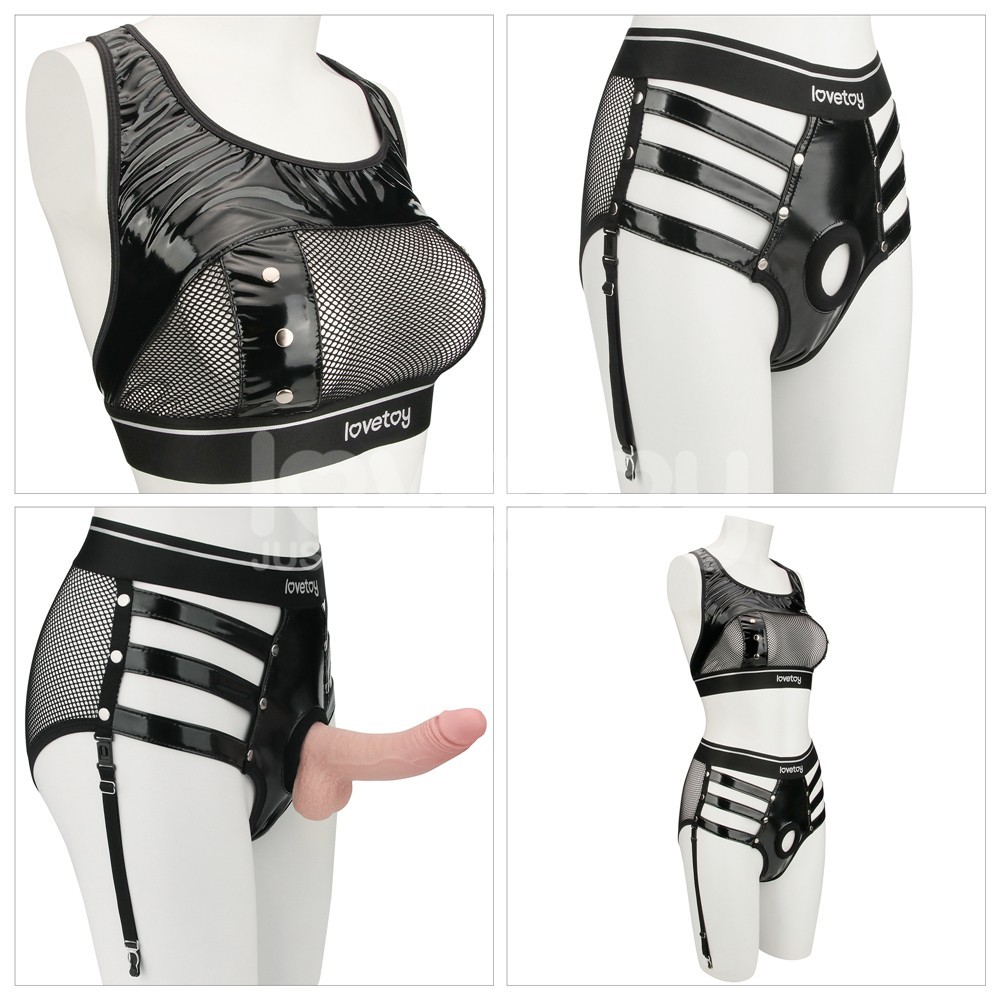 Lovetoy Rebellion Reign Iconic Harness Strap on Set LV781001B M/L
