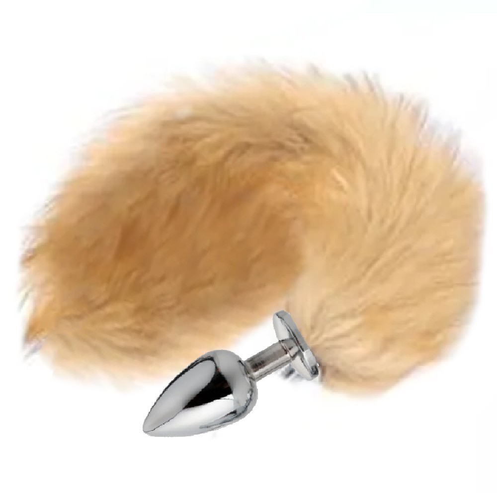 bAŞKa Anal Play Tail Butt Small Metal Kuyruklu Anal Plug-Brown